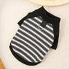 Striped Puppy Hoodies Winter Dog Clothes Pet Vest Cotton Warm Dog Sweatshirt Polo Shirt Yorkie Dachshund Clothing Dog Pullover