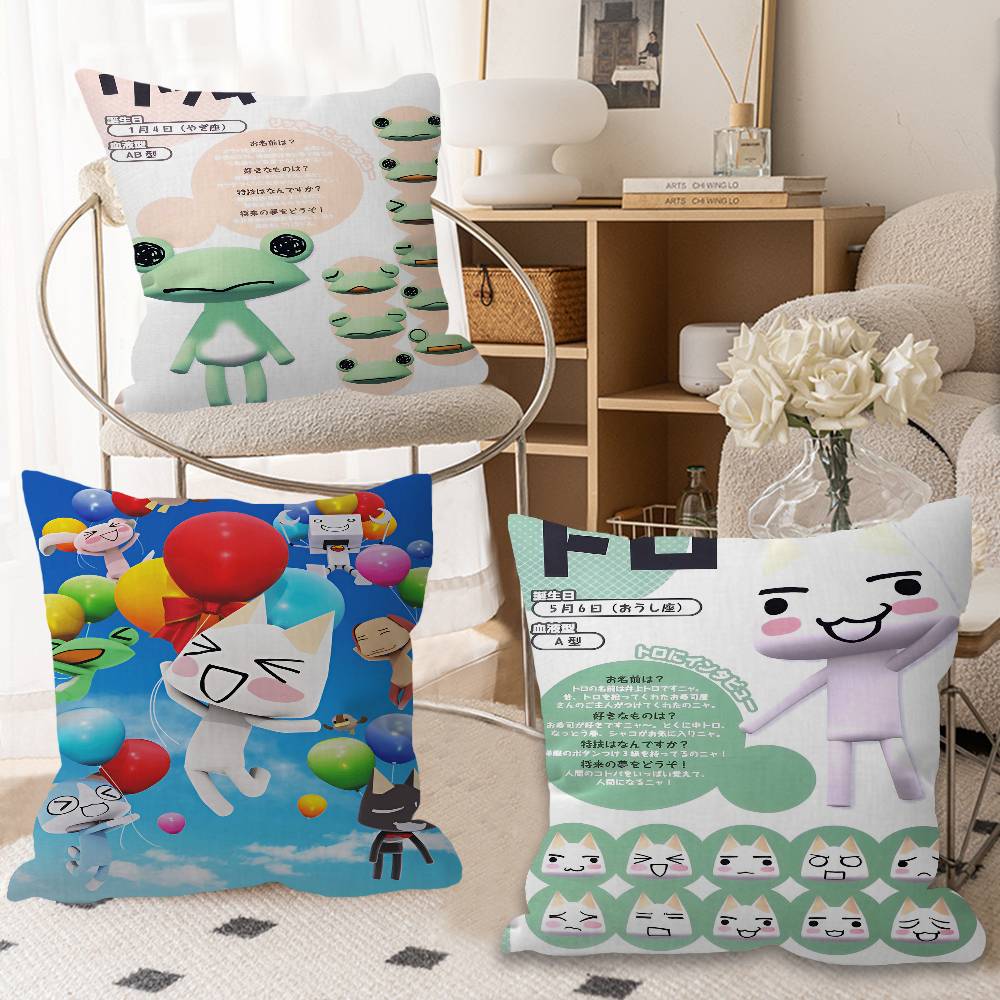 Cartoon Inoue toro Cute Cushion Cover Polyester Sofa Cushions Decorative Throw Pillows Home Decoration Pillowcover