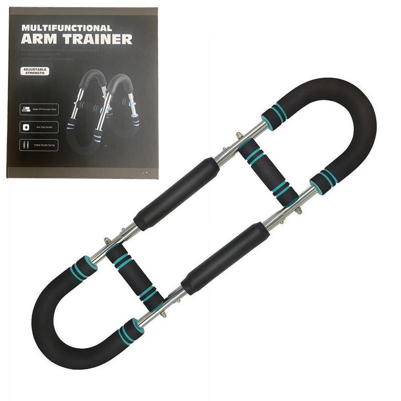 

Регулируемый мужской U-образный тренажер для силы рук и грудных мышц - 40 пружинных эспандеров
