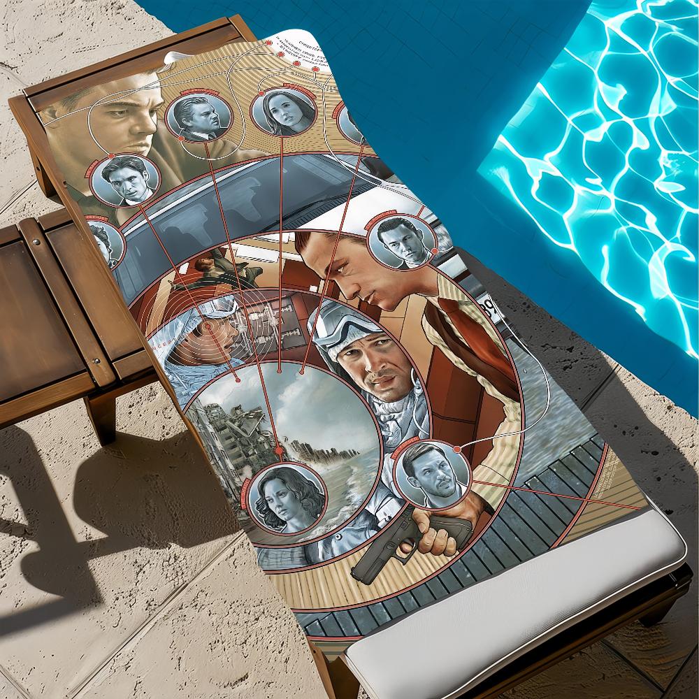 I-lnception Show Towel Large Quick-Drying Microfiber Soft Beach Towel for Travel Fitness Sauna Bathing Camping