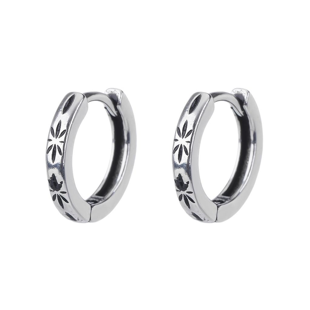 2 Stück/1 Paar Herrenohrringe Einzigartiges Design Kleine Creolen für Damen Edelstahl Vintage Farbe Punk Gothic Trend Schmuck