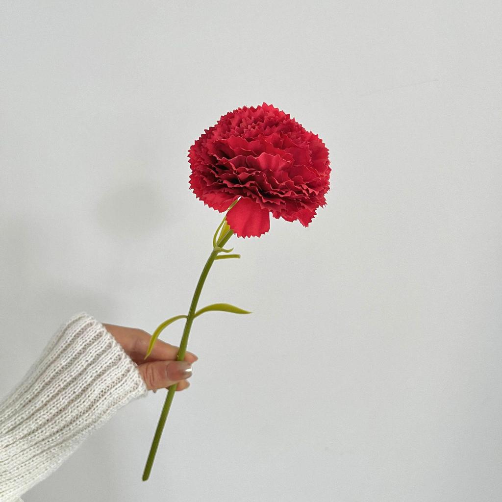 Carnation Fake Flower Arrangement - Perfect for Mother's Day, Teacher's Day, Home Décor, and Photo Prop