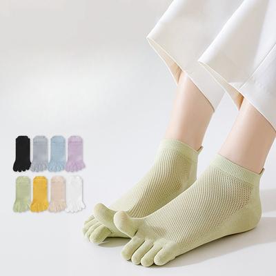 Κάλτσες με Δάχτυλα για Γυναίκες Το Καλοκαίρι, Λεπτές από Αγνό Βαμβάκι, Αντιβακτηριακές, Αντιαθλητικές, Διχτυωτές Αναπνέουσες, Κοντές Κάλτσες Χωρίς Ραφές