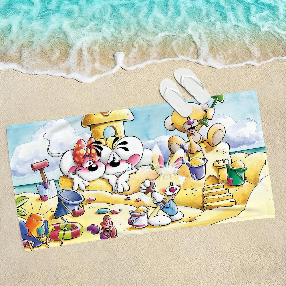 Cartoon D-Diddl Rat Towel Towels For Beaches Yoga Studios Gyms Hot Springs Swimming Pools And Picnics