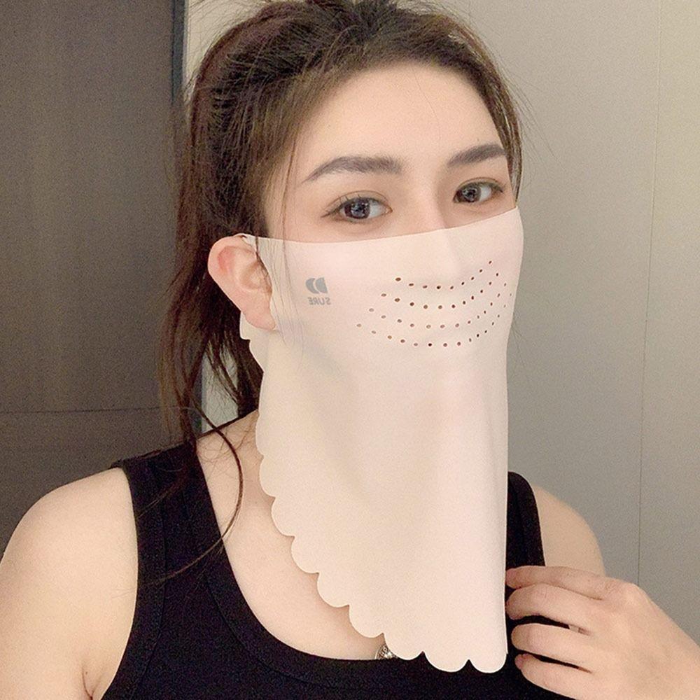 New UPF50+ Sun Protection Mask Dustproof Neck Protection Sunshade Face Mask Breathable Anti-UV Neck Scarf Cycling