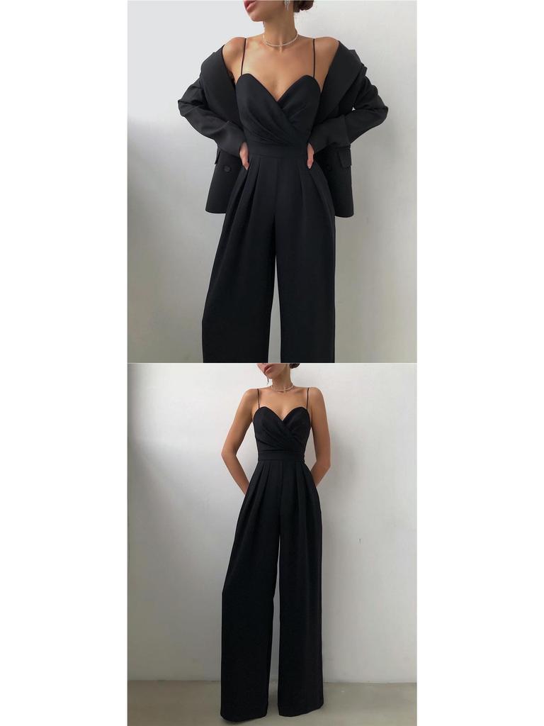 Suspender Straight-Leg Jumpsuit