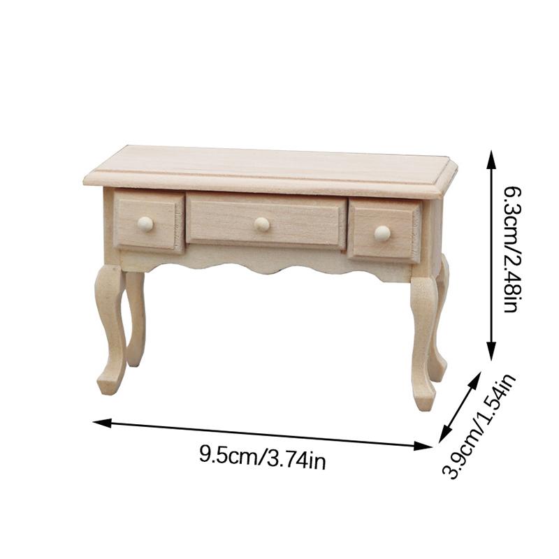 1:12 Dollhouse Miniature Wooden Blank Table Dining Table Coffee Table Computer Desk Furniture Living Room Model Craft Decor Toys