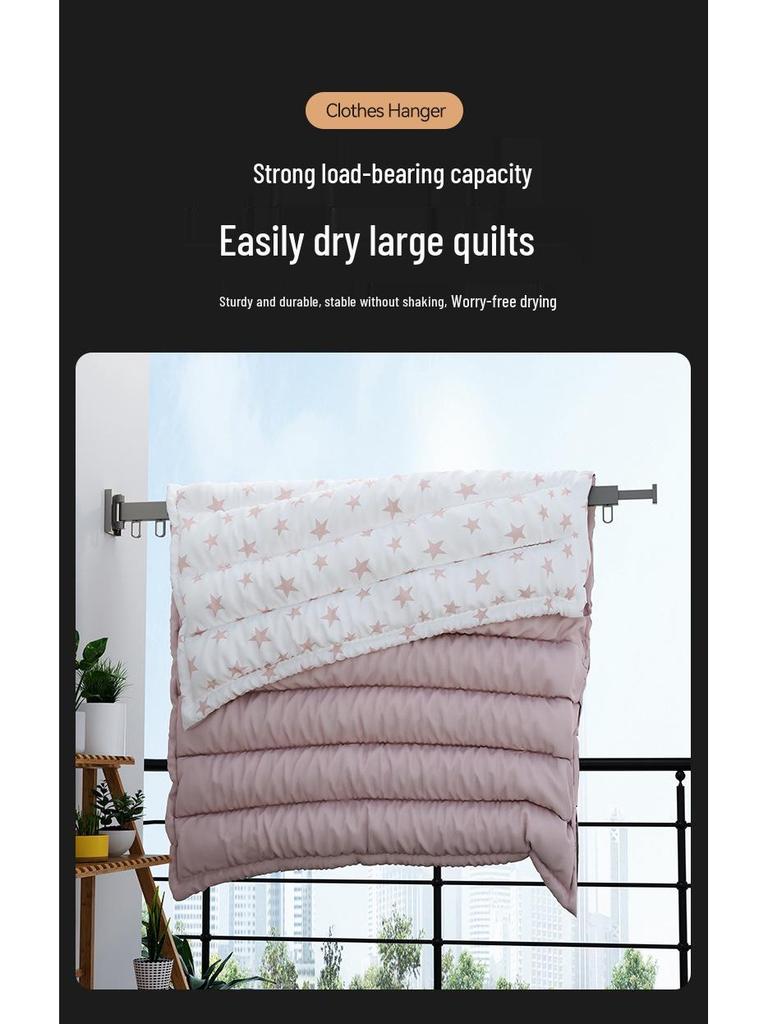 Retractable Folding Indoor Clothes Drying Rack for Balcony and Bathroom