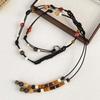 Resin Ethnic Style Weaving Waistband PU Retro Tassel Waist Chain Wood Beads Belt  Cool Girls