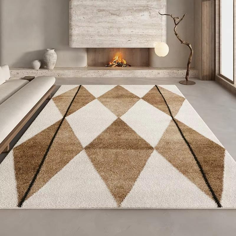Luxury Living Room Carpet Bedroom Bedside Color Matching Rug Imitation Cashmere Soft Comfortable Foot Mat Large Size Floor Mats
