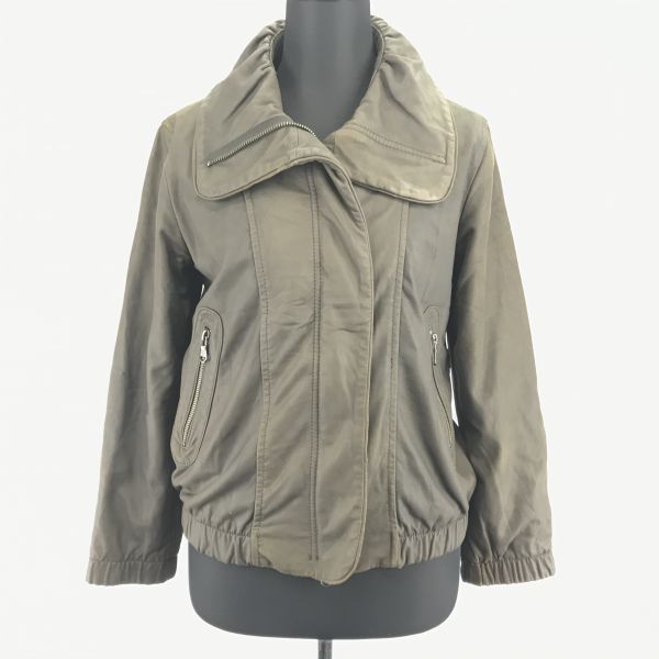 

United Arrows / Блузон из натуральной кожи ягненка на молнии / Верхняя одежда [Женский M / Хаки] BEAUTY & YOUTH(ИСПОЛЬЗОВАЛ)