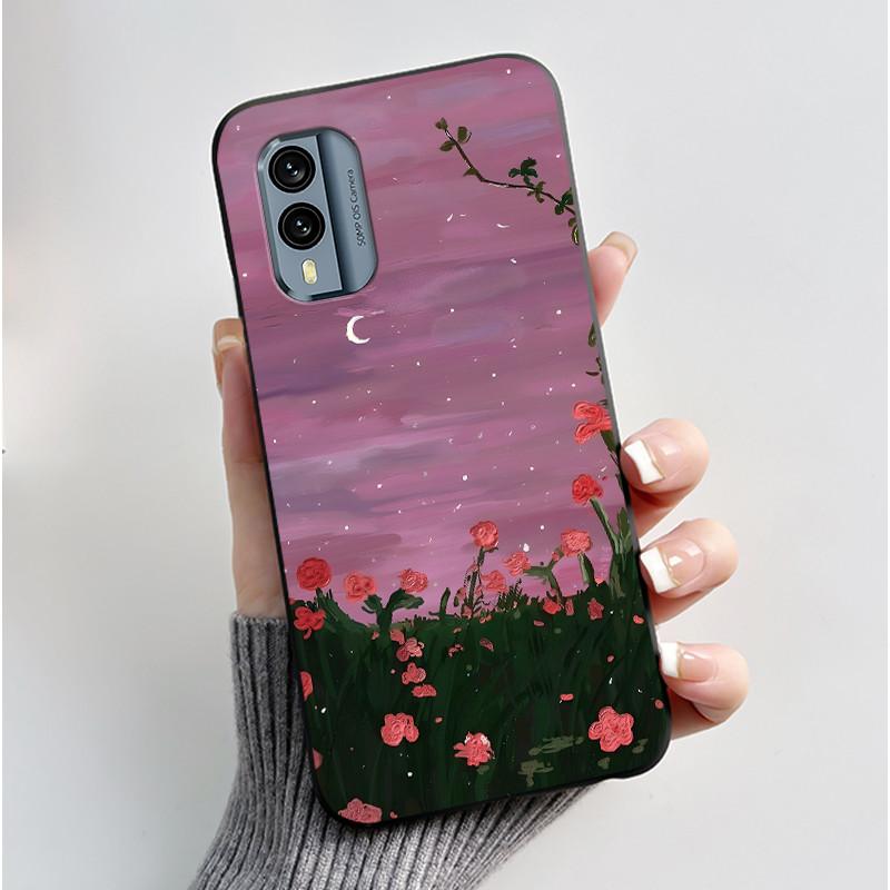 Casing For Nokia X30 5G Case Aesthetic Fashion Cute Cat Astronaut Cartoon Black Silicone Soft Shockproof Phone Case Back Cover