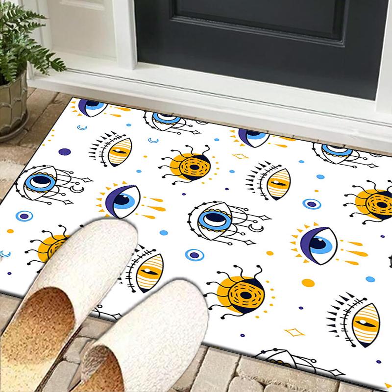 Eyes Pattern Design Art Office Rug Chair Mat, Entryway Carpet, Suitable for Front Door, Bedroom, Living Room, Desk, Holiday Gift