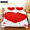 Red Roses Duvet Cover Set Queen Size King Full 3D Bedding Sets Flower Pillowcase Quilt Linens Single Double Bed 240x220 260x240