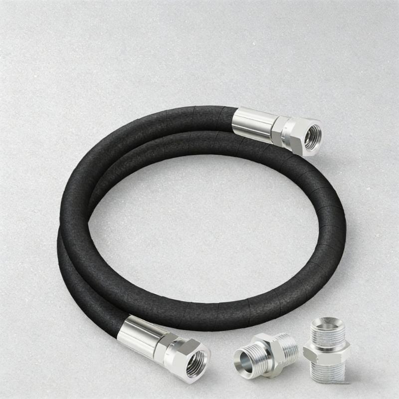 Industrial Grade 1/2 Inch NPT Compressor Jumper Hose with High Pressure & Temperature Resistance for Air Systems