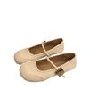 French Mary Jane shoes women's shoes 2025 spring and autumn new soft sole non-slip soft surface word with shallow mouth single shoes with skirt