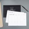 Cross-border English Monthly and Weekly Planner with Tearable Sticky Notes - Large Self-Fill Notebook