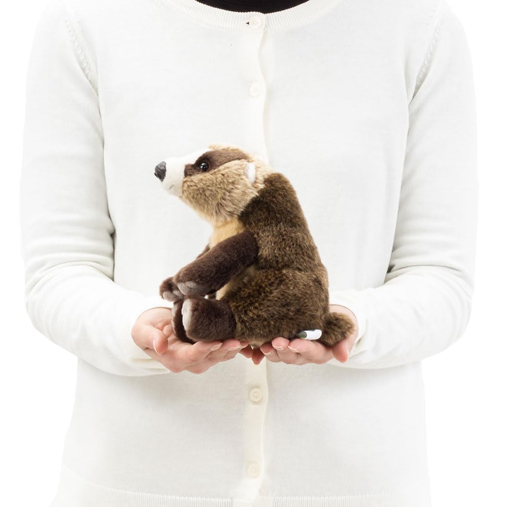 Calorata Japanese Badger Plush Toy (Realistic Animal BabySoft Touch) Realistic Badger Animal Baby Toy Doll Gift Present Birthday (Twice Tested)