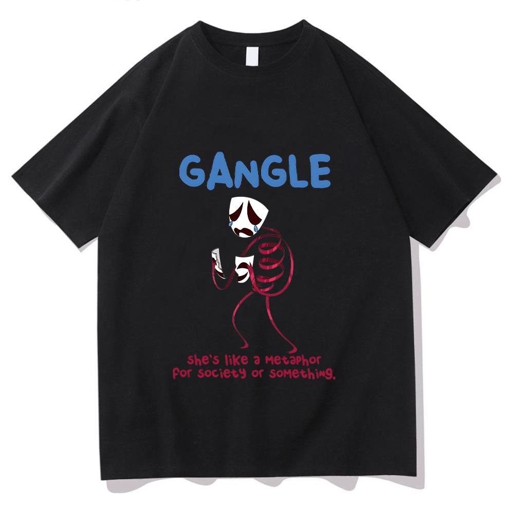 T-shirt con Stampa Cartoon GANGLE del Circo Digitale Harajuku Divertente Anime da Donna Uomo Abbigliamento in Cotone Girocollo Top Casual