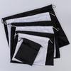 1 Pezzo Sacchetto Coulisse in Raso Setoso Antipolvere Borsa a Mano Sacchetto per Conservazione Scarpe Abbigliamento Riutilizzabile Nero & Bianco Sacchetti per Confezioni Regalo