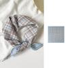 Small Fresh Literary Silk Scarf Square Scarf Plaid Headscarf 55 Cotton Square Scarf Versatile Clothing Binding Bag Decorative Scarf Scarf Scarf