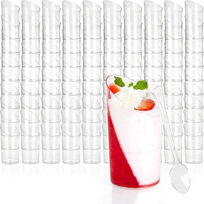 20/50/100PCS Dessert Cups with Spoons - Clear Reusable Small for Cheesecake Shooters, Chocolate Mousse, Parfait - Party & Catering Supplies