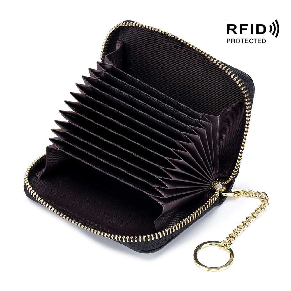 Popular Card Bag, RFID Organ Zipper, Bank Card Bag, Key Bag, Multi-function Card Bag.