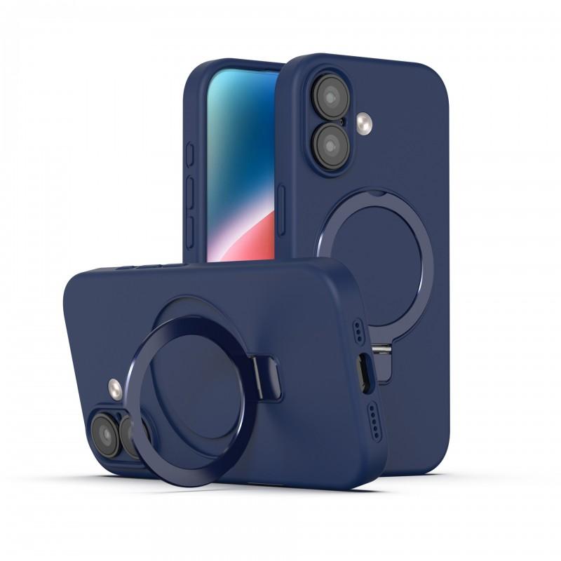 Magnetic Silicone Phone Case With Kickstand IPhone 17 16 15 14 13 12 11 Pro Max Full Cover Shockproof Soft Skin-Friendly