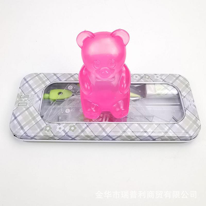 Cute Bear Needoh Tactile Fidgeting Cube Stress Ease Stress Sensory Tool For Focus  & Office Desk Calming Gadget Squeeze Toy Set