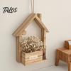 Wooden Wall Vase Planter, Creative Hanging Flower Pot Basket for Indoor Plants Mounted Planter Cafe Faux Flowers, Rustic Decor Living Room Balcony