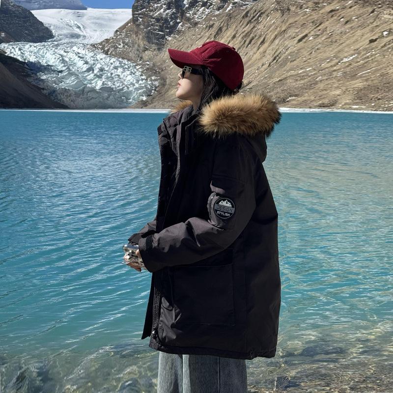 

Парка Женская Средней Длины Зимняя Новая Корейская Версия Свободная Утолщенная Куртка на Хлопковой Подкладке XXL