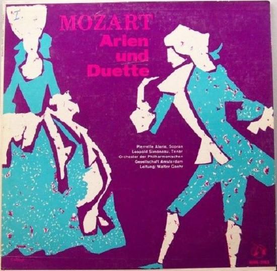 

LP Record WOLFGANG AMADEUS MOZART PIERRETTE Arien Und Duette MMS2183 Musical Masterp 1960 Germany Classical Used