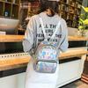 APOSITV Women's Metallic Backpack, Small, Silver and Pink, Sparkly, Lightweight, Hologram (Silver Metallic)