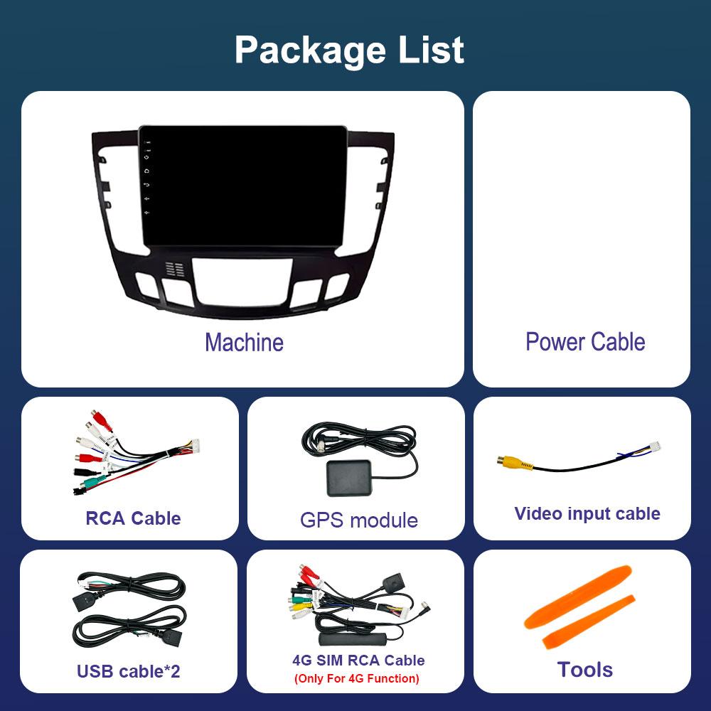 Car Radio Multimedia Player Android 14 System for Hyundai Sonata NF 2008 - 2010 GPS Navigation WiFi DSP Stereo Bluetooth 4G