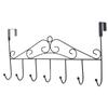 Over Door Metal Hanger Bracket 7 Hooks Towel Hat Coat Hooks Iron Hook Hanging Storage Rack Overdoor Organizer Accessories