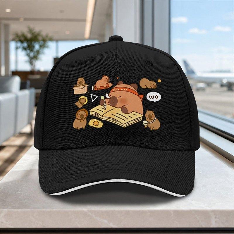 Capybara Print Adjustable Baseball Cap Lightweight Unisex Hat For Outdoor Weddings Parties Gifts