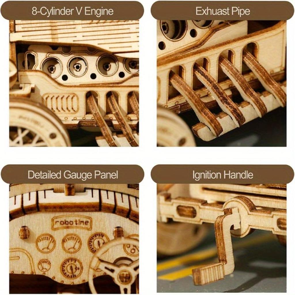 ROKR Grand Prix Car Scale Model 3D Wooden Puzzle MC401