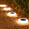 4 Pcs Solar Ground Lights Waterproof Outdoor Landscape Lights LED Lawn Lamp with Stake for Pathway Garden Yard Deck Decor