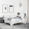 Bed Frame Smoked Oak 135 x 190 cm Wood Based Panel and Metal