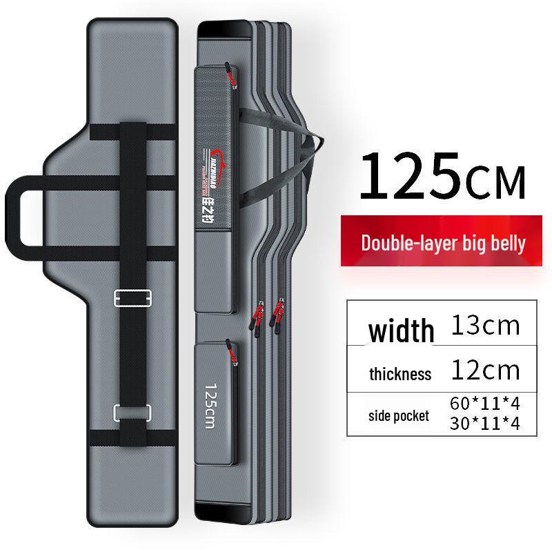 Bolsa Espessa de Grande Capacidade de Três Camadas para Armazenamento de Aparelhos e Varas de Pesca