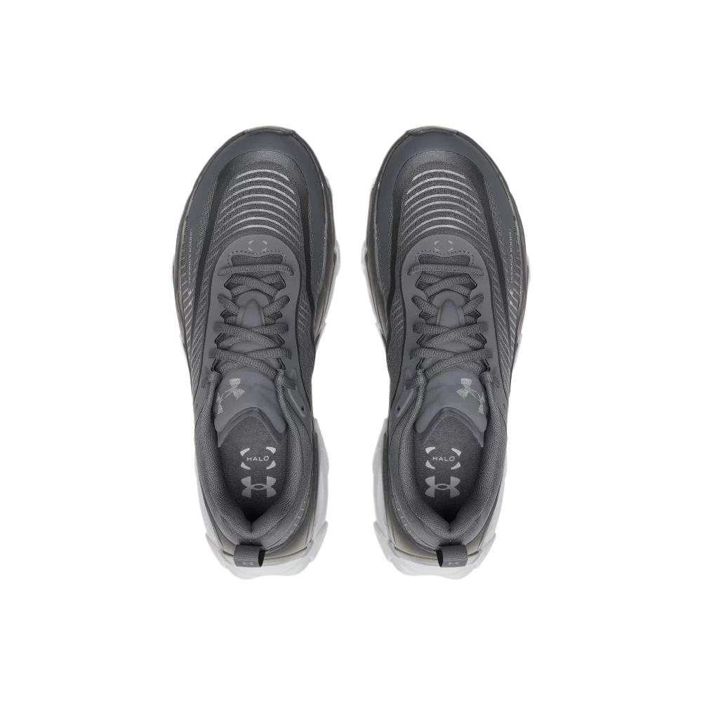 Under Armour Halo Racer Cushioning Breathable Support Lightweight Low top Running Shoes Men's Castle Rock Gray 6007639-025