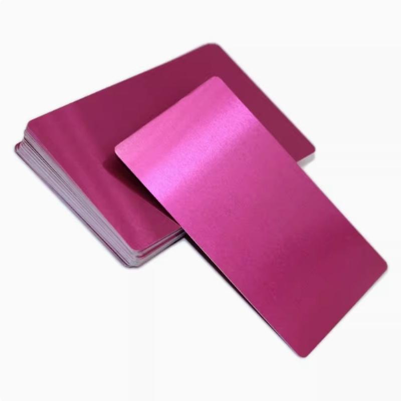 50 Buc. Blankuri Gravură Laser Foaie Aluminiu Cărți de Vizită Gravură Laser Multifuncționale DIY Cărți Cadou