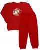 Girls' Tracksuit Set 104 2-Piece Cotton Fox Print Red