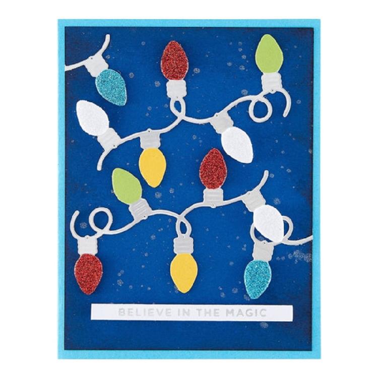 Christmas Light Die Cuts Embossing Stencils Leaf Metal  Cutting Dies Stencils for Album Cards Photo Decorations