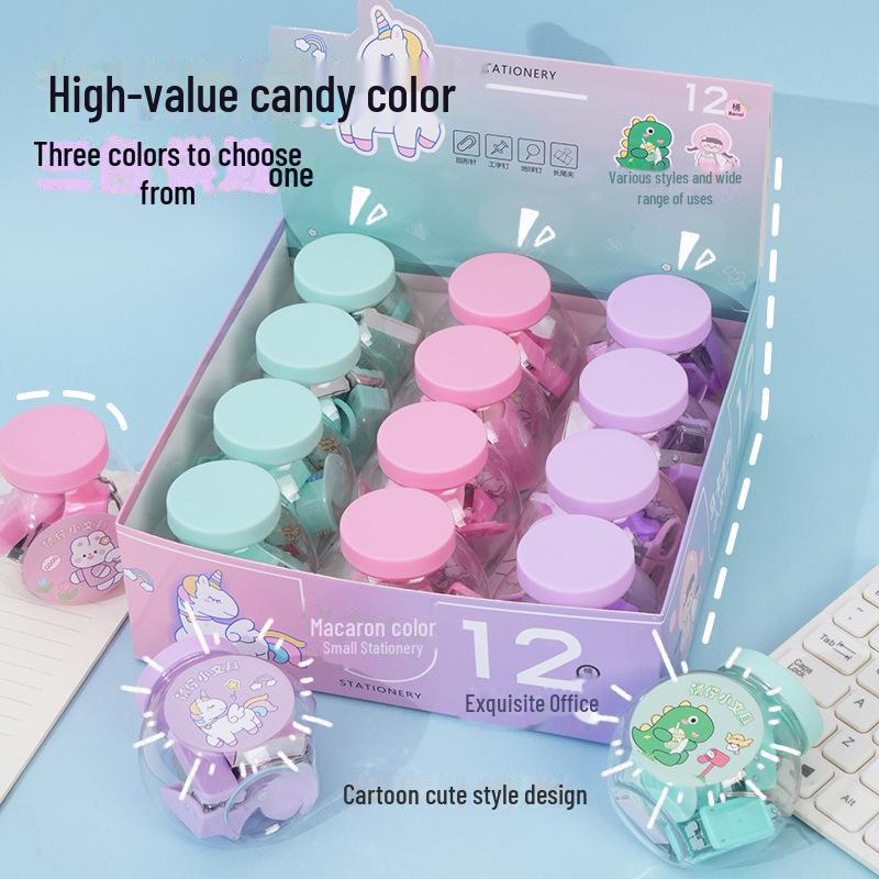 Set mini găleată cu desene animate Unicorn și Dinozaur: Combo capsator și foarfece