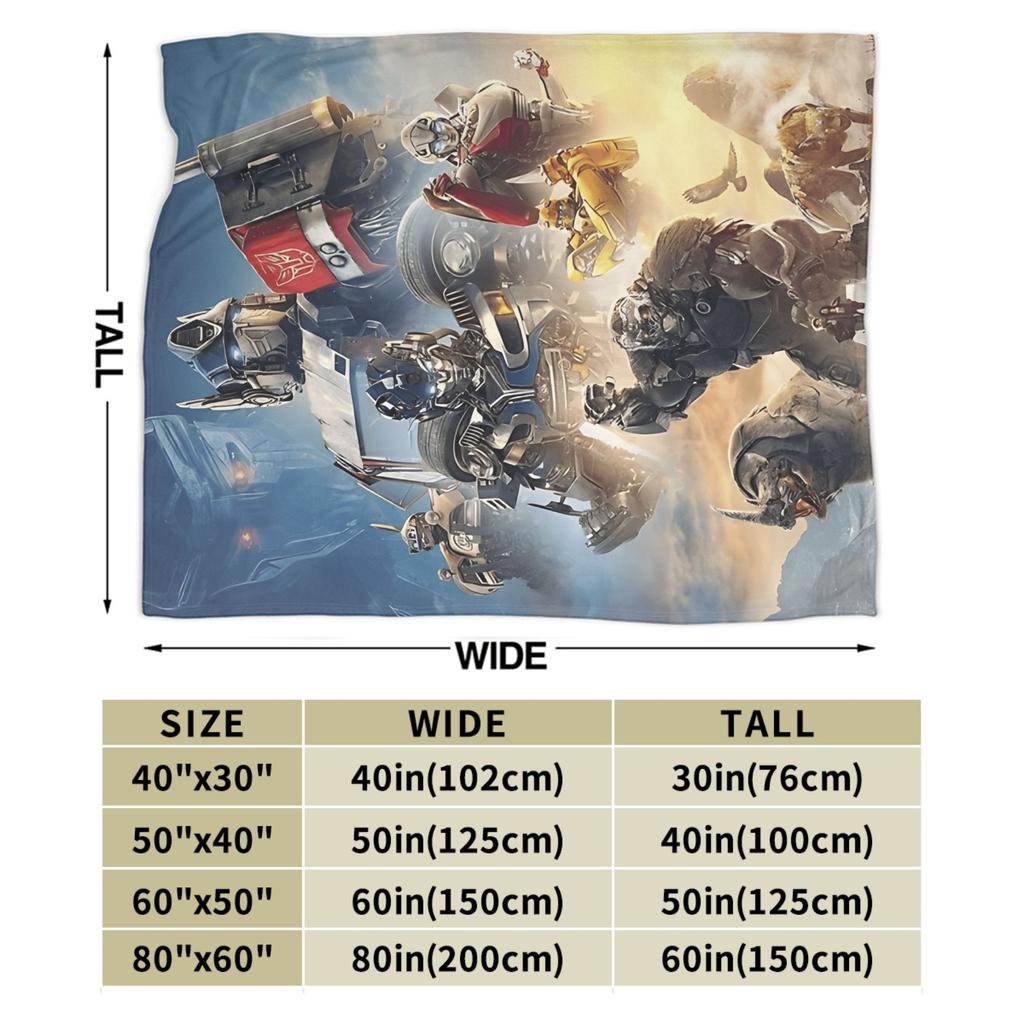 T-Transformers New Generation Soft Warm Blanket  Boy Girl Plush Throw Blanket Graphic Couch Bed Flannel Bedspread Sofa Bed Cover
