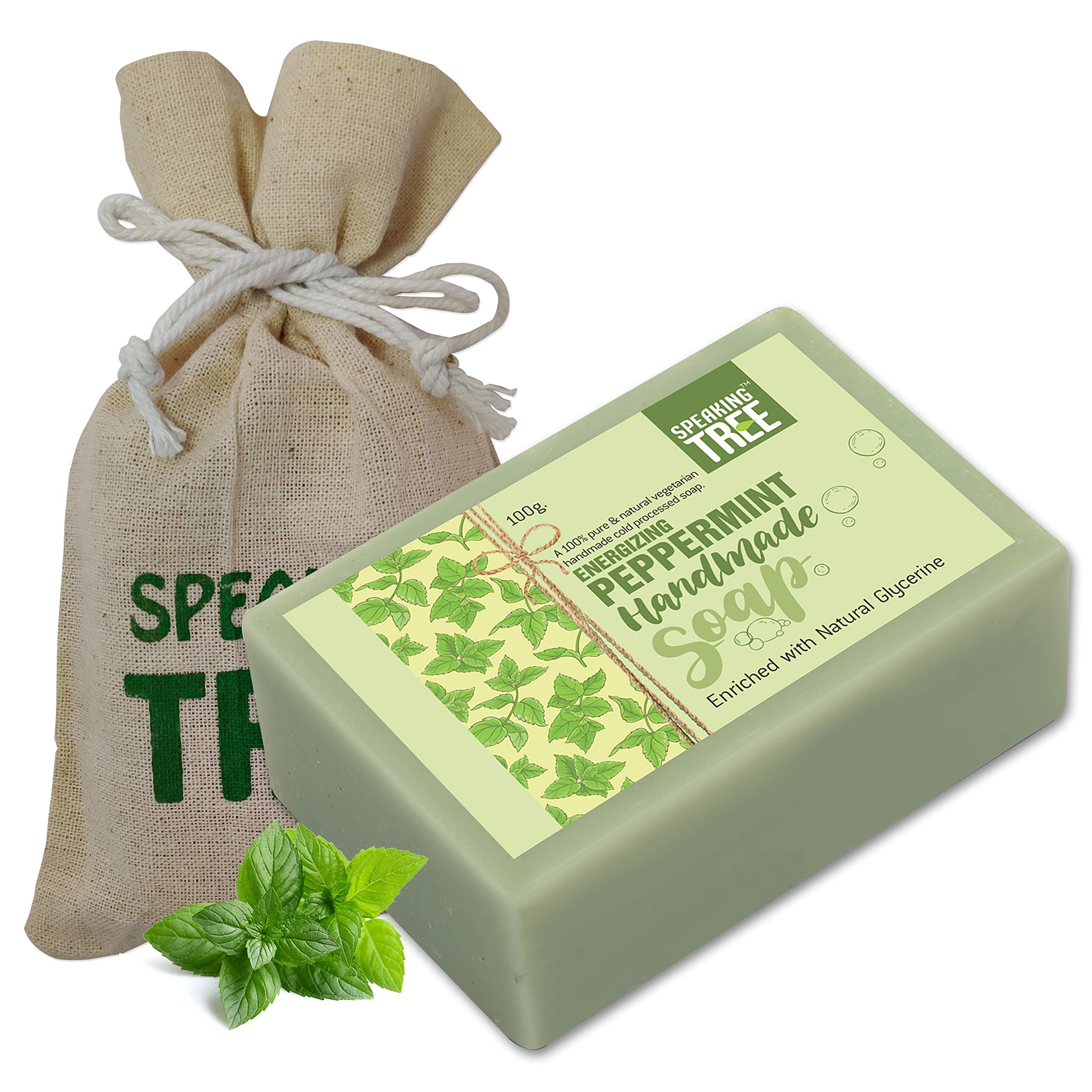 Speaking tree Peppermint Handmade Soap Enriched with Natural Glycerin - 100 gms