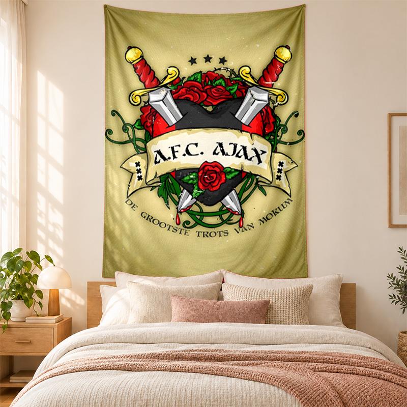AFC Ajax Tapestry Highquality for Decorating Living Room Bedroom Dorm Walls Ideal As Bedroom Wallart Orholiday Gift