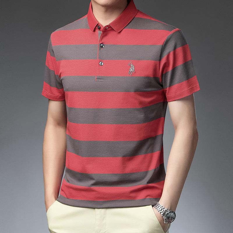 Летняя новая полосатая рубашка поло — фото 8