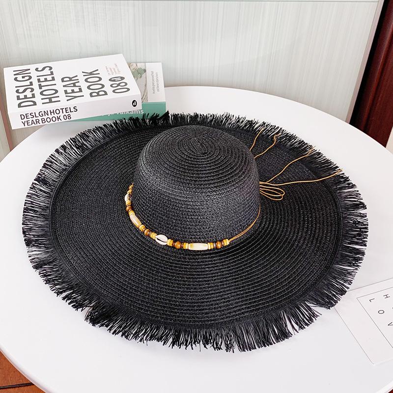 Summer Sun Protection Big Brimmed Straw Hat Women's Versatile New Sun Hat Anti UV Face Shading Sun Hat